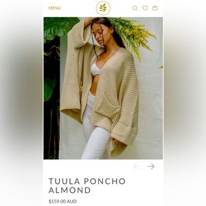 Indigo Luna Tuula Poncho (almond)
